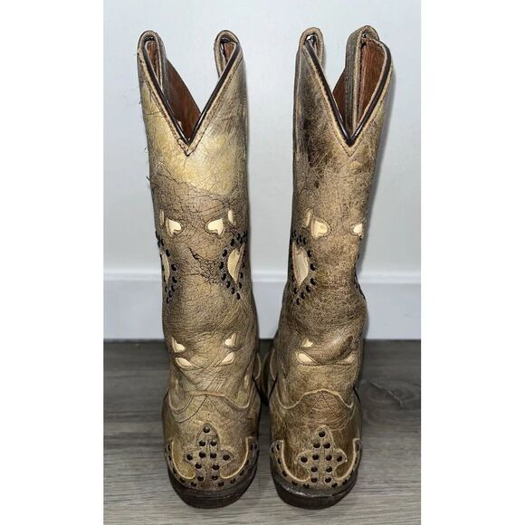 Eight Second Angel Belle Heart Boots Brown Size 7.5 Leather Women's - Picture 4 of 12